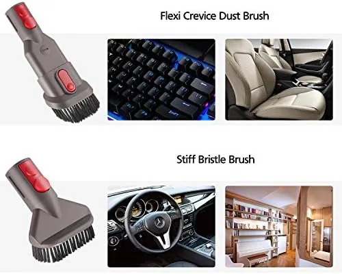 Crevice and dusting tools attached to a Dyson wand