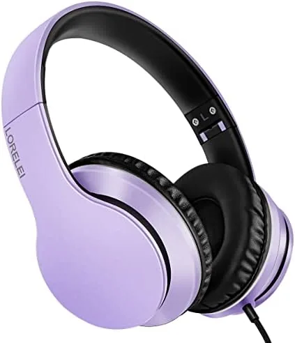 Lorelei X6 Over-Ear Headphones with Microphone, Purple-Black Lightweight Foldable & Portable Stereo Bass, Wired Review: Tested and Rated