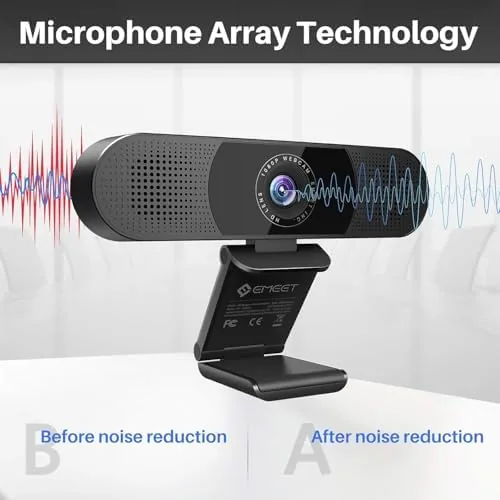 The EMEET C980 PRO 3-in-1 1080P Webcam with Microphone and Speaker in real use