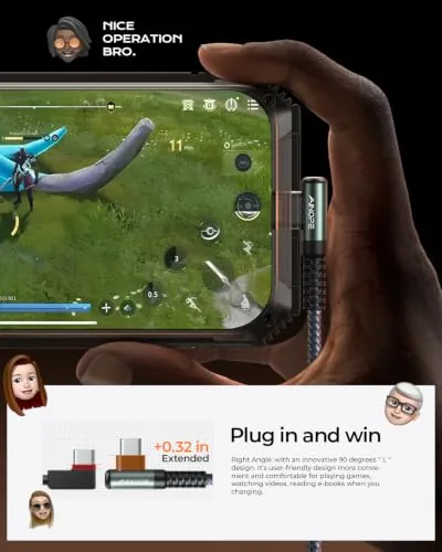 AINOPE cable charging a tablet from a wall adapter