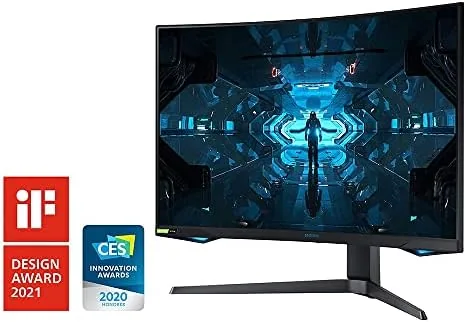 The 1000R curve of the Odyssey G7 panel from the side