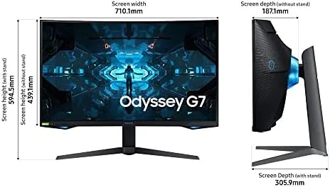 Odyssey G7 used with a desktop PC gaming setup