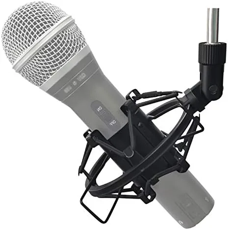 Boseen shock mount cradle open showing the elastic suspension bands