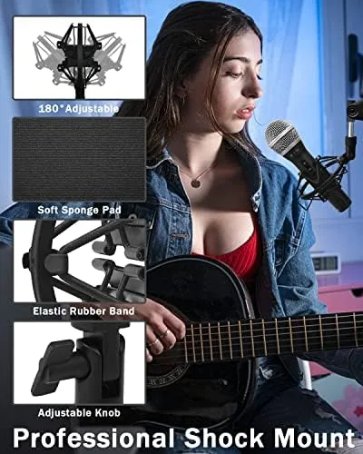 Side by side view of the Boseen mount and a standard microphone clip