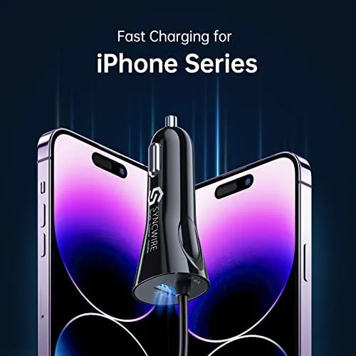 The Syncwire iPhone Car Charger - Upgrade [Apple MFi Certified] 4.8A/24W compared in context
