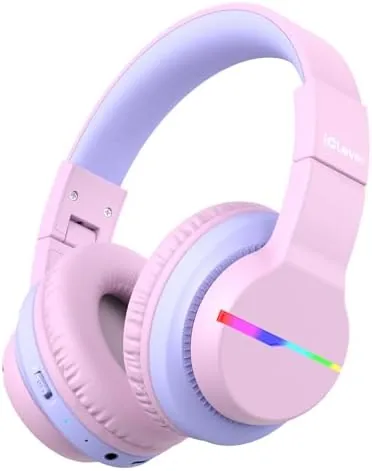 iClever BTH12 Kids Bluetooth Headphones 85H Playtime with LED Lights Travel | SafeSound Tech Review: Tested and Rated