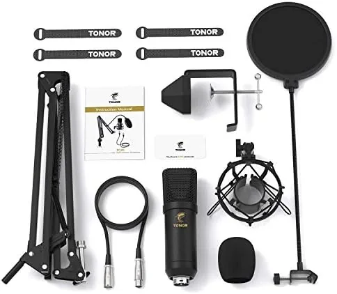The TONOR XLR Condenser Microphone, Professional Cardioid Studio Mic Kit with compared in context