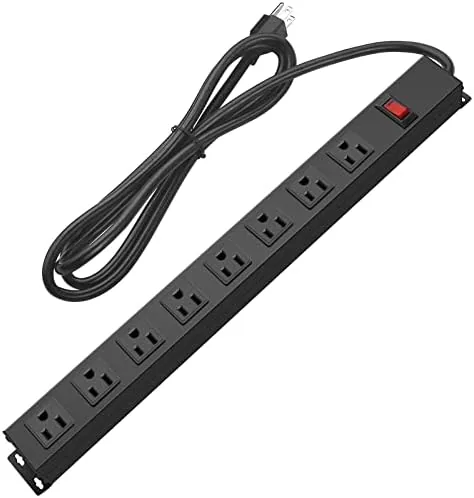 HHOSET Heavy Duty Long 8 Outlets, 14AWG Extension Cord, Black, 6FT, 1 | Metal Review: Tested and Rated