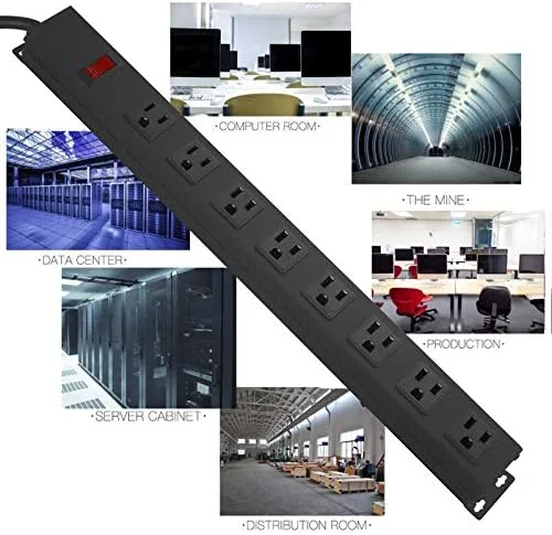 The HHOSET Heavy Duty Long 8 Outlets, 14AWG Extension Cord, Black compared in context
