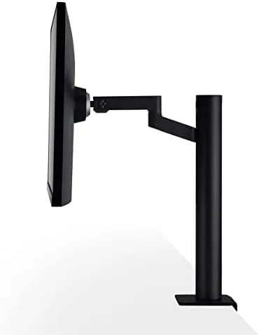 LG Ultrafine monitor rotated to portrait orientation showing a document