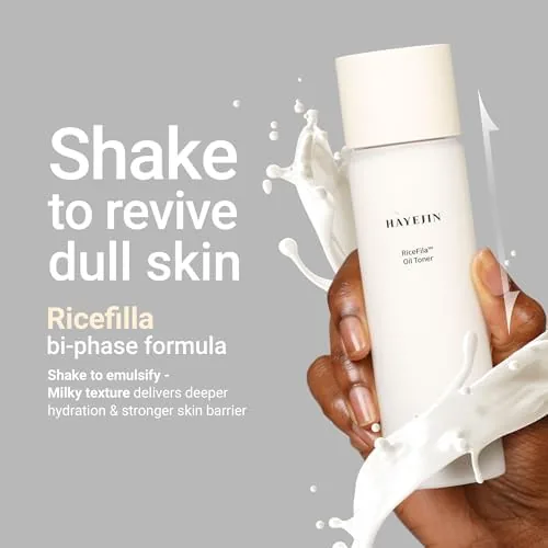 Another view of the HAYEJIN RiceFila Oil Toner - Rice Bran Milky Face Toner