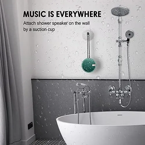 The INSMY C12 IP67 Waterproof Shower Bluetooth Speakers Portable Small Speaker in real use