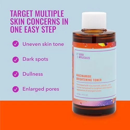 Another view of the Good Molecules Niacinamide Brightening Toner with Arbutin, 4 fl oz