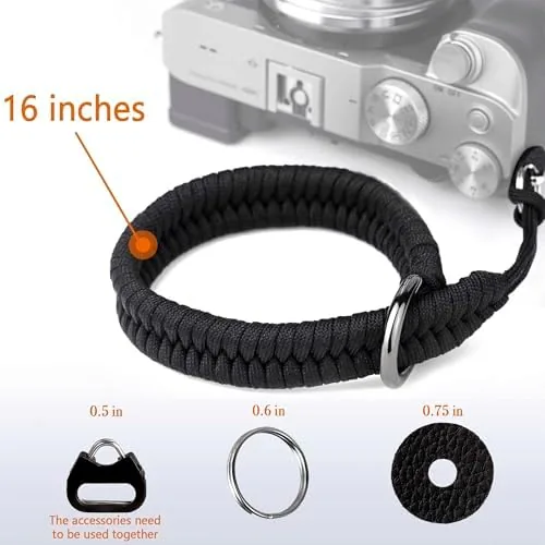 The screw-in connector of the wrist strap compared with a split ring mount