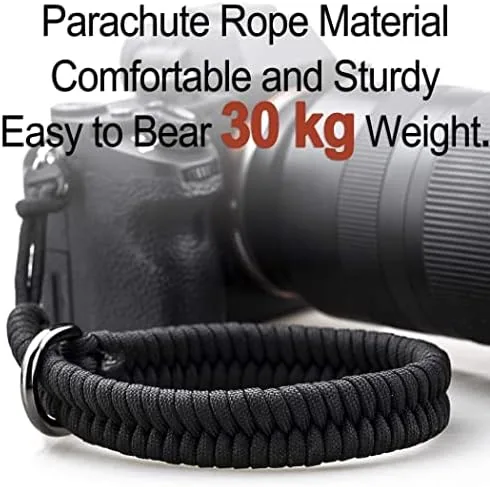 The wrist strap coiled in a camera bag after a day of shooting