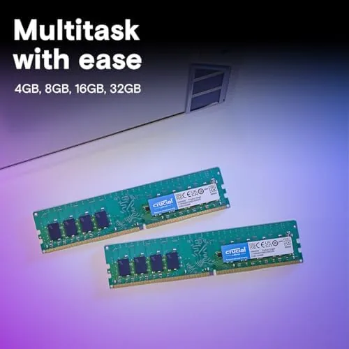 The 32GB kit installed in a motherboard next to a smaller 16GB kit for comparison