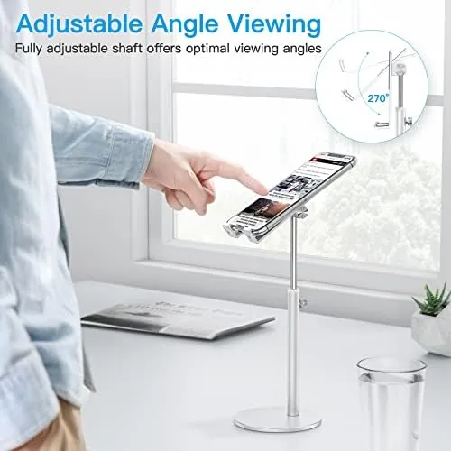 Close look at the OMOTON CA04 Aluminum Tablet Phone Stand, Adjustable Desk Stand Silver build quality