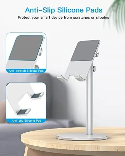 Testing the OMOTON CA04 Aluminum Tablet Phone Stand, Adjustable Desk Stand Silver over two weeks