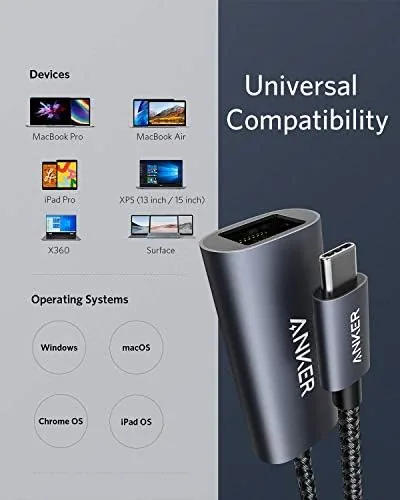 The Anker USB C to Ethernet Adapter, Portable USB C Type-C in real use