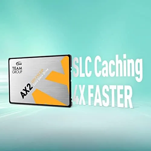 The AX2 SSD installed in an open laptop chassis