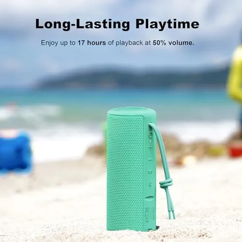 The MIATONE Boombox Portable Bluetooth Speaker Gifts for Women Men - Green in real use