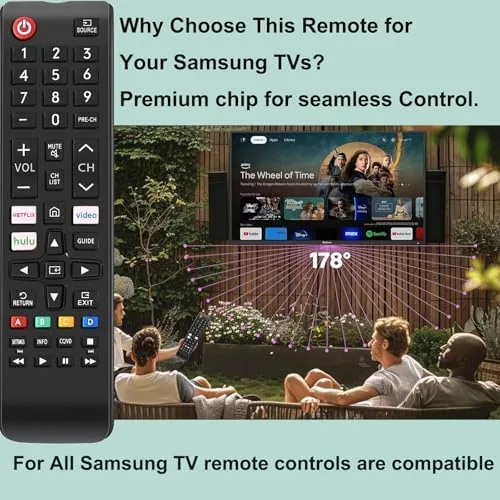 The remote controlling the TV from across a living room