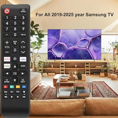 The EONCHARM remote beside the original Samsung smart remote
