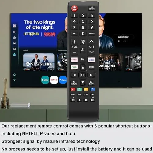 The setup page of the remote manual showing Samsung code instructions