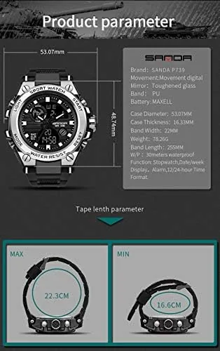 Testing the KXAITO Men's Watches Sports Outdoor Waterproof Military Watch Date Multi over two weeks