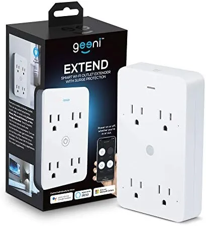 Geeni Smart Wi-Fi 4 Outlet Plug, Surge Protection, Easy Install, 1-Pack | Compatible with Review: Tested and Rated