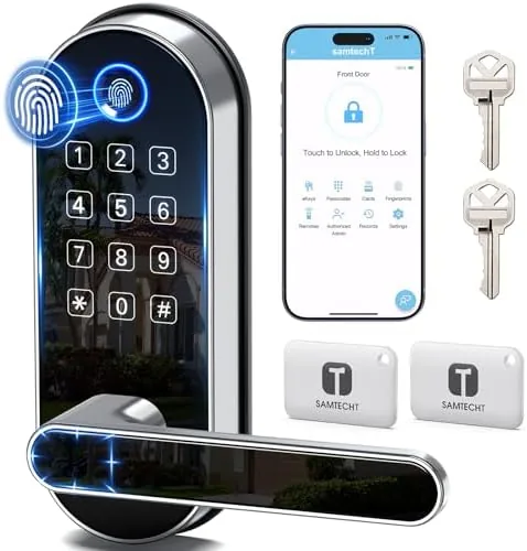 Overview of the Bluetooth Fingerprint Smart Lock with Handle & Keypad ,  Fits