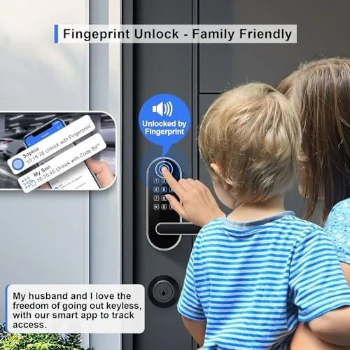 Close look at the Bluetooth Fingerprint Smart Lock with Handle & Keypad ,  Fits build quality