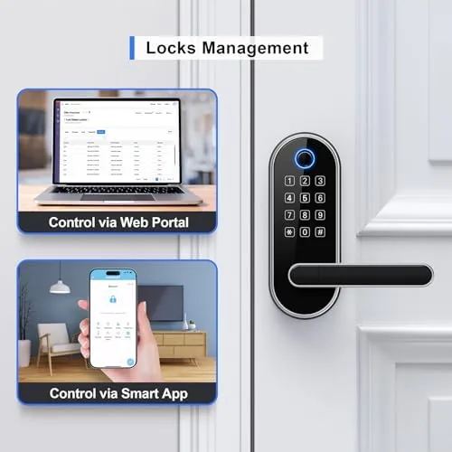 Testing the Bluetooth Fingerprint Smart Lock with Handle & Keypad ,  Fits over two weeks
