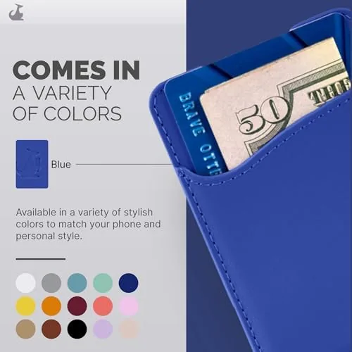 The Wallaroo Premium Leather Cell Phone Wallet Stick On - Android in real use