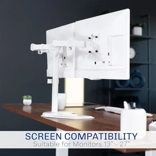 Testing the VIVO Dual LED LCD Monitor Free-Standing Desk Stand over two weeks