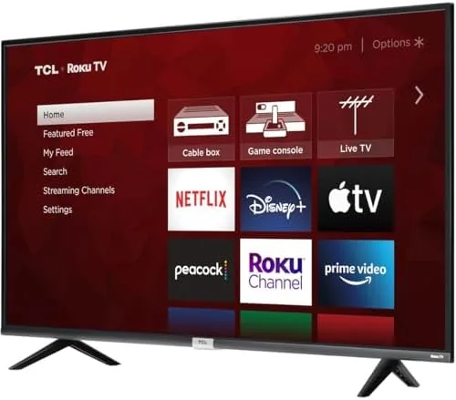 Detail shot of the TCL 50-inch Class 4-Series 4K UHD Smart Roku LED TV features