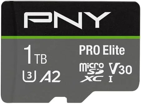 Close look at the PNY 1TB PRO Elite C10 U3 V30 A2 microSDXC Flash build quality