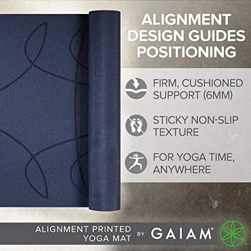 Close look at the Gaiam Premium Yoga Mat, 6mm Thick Print Mat | Premium build quality
