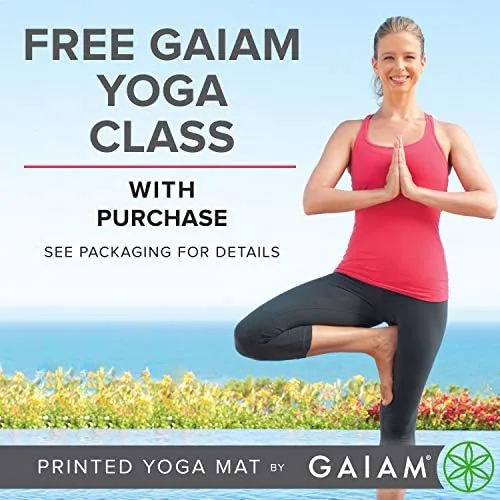 The Gaiam Premium Yoga Mat, 6mm Thick Print Mat | Premium in real use