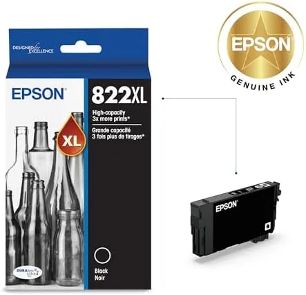Close look at the Epson 822XL Genuine High Capacity Black Ink Cartridge T822XL120 | build quality
