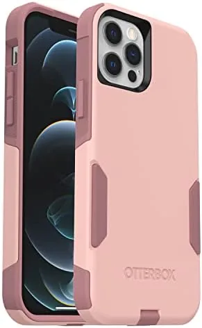 The Ballet Way blush pink OtterBox Commuter case fitted on an iPhone 12
