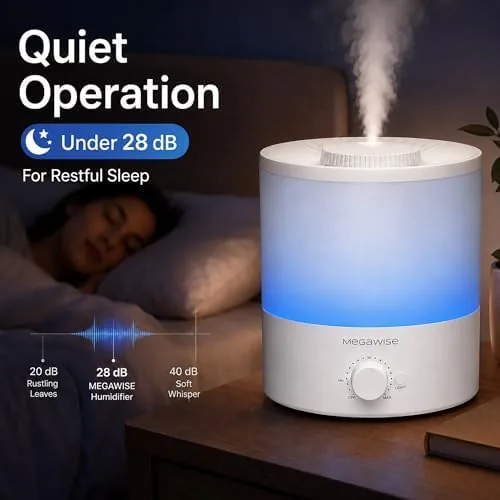 The MegaWise humidifier compared side by side with a larger 6 liter humidifier