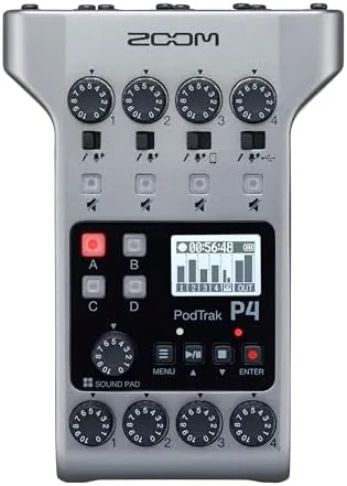 Zoom PodTrak P4 Podcast Recorder with 4 XLR Mic Inputs, 4 Headphone Outputs, Phone Review: Tested and Rated