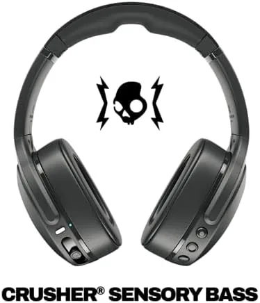 Close look at the Skullcandy Crusher Evo Wireless Multi-Sensory Bass Headphones - True Black build quality