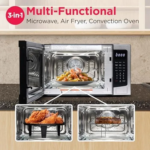 Another view of the FRIGIDAIRE 1.2 cu ft Microwave, Digital Air Fryer, Convection Oven