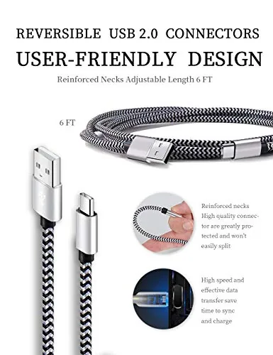 A braided USB C cable being packed into a travel bag