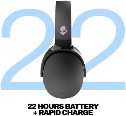Detail shot of the Skullcandy Hesh ANC Noise Cancelling Wireless Headphones - True Black features