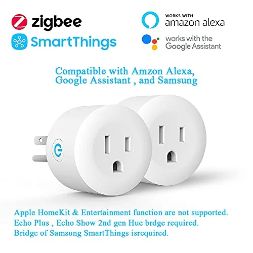 Another view of the Smart Plug,DOGAIN Zigbee Smart Plugs Outlet Works with ST and