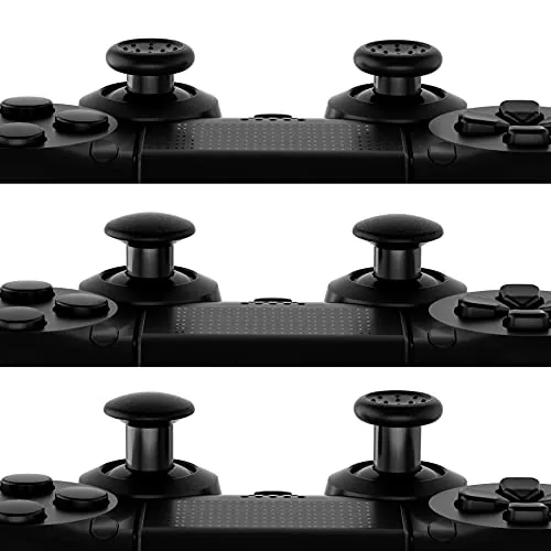 PS4 controller with a domed mid height ThumbsGear cap fitted
