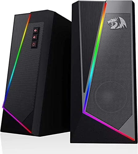 Redragon GS520 Wired 2.0 Channel Stereo Sound Desktop RGB Computer Speakers | Enhanced Auido Review: Tested and Rated
